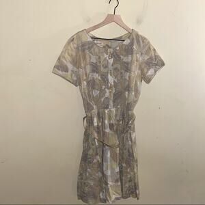 VNTG JEANNE MODEL mod floral belted dress 18